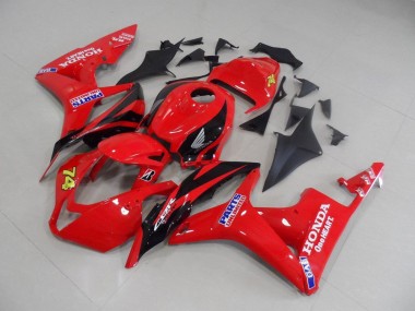 Rouge Noir Courses 07-08 Honda CBR600RR Carénage Moto