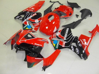 Rouge Noir Jomo 05-06 Honda CBR600RR Carénage Moto