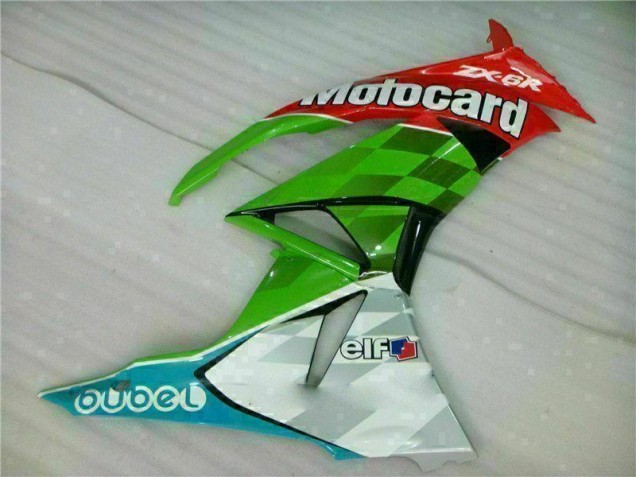 Rouge Vert Motocard 09-12 Kawasaki ZX6R Carénage Moto Rouge Vert Motocard 09-12 Kawasaki ZX6R Carénage Moto