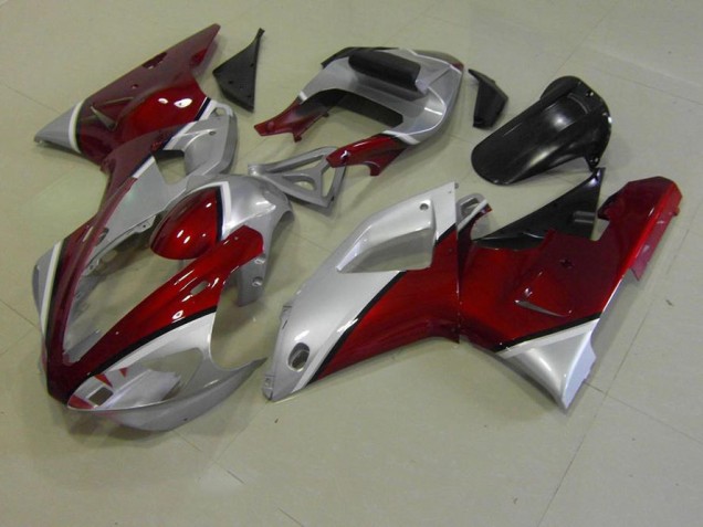 Rouge et Argent 00-01 Yamaha YZF R1 Carénage Moto Rouge et Argent 00-01 Yamaha YZF R1 Carénage Moto