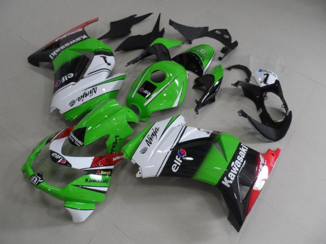 Vert Blanc Noir 08-12 Kawasaki ZX250R Carénages Moto Vert Blanc Noir 08-12 Kawasaki ZX250R Carénages Moto