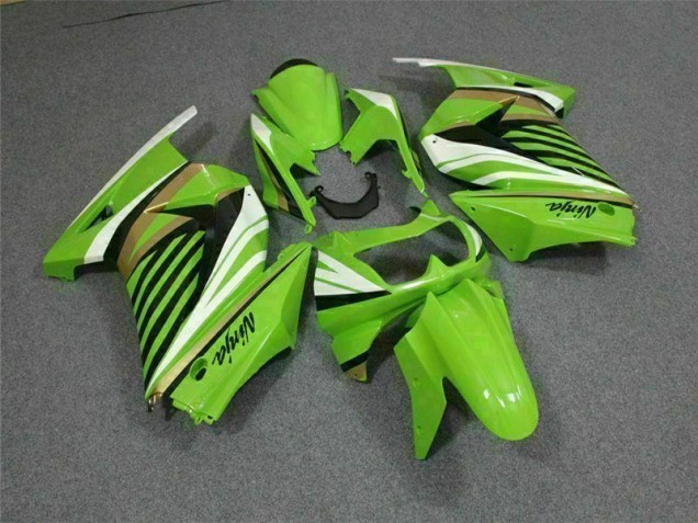 Vert Blanc Noir Ninja 08-12 Kawasaki EX250 Carénage Moto Vert Blanc Noir Ninja 08-12 Kawasaki EX250 Carénage Moto