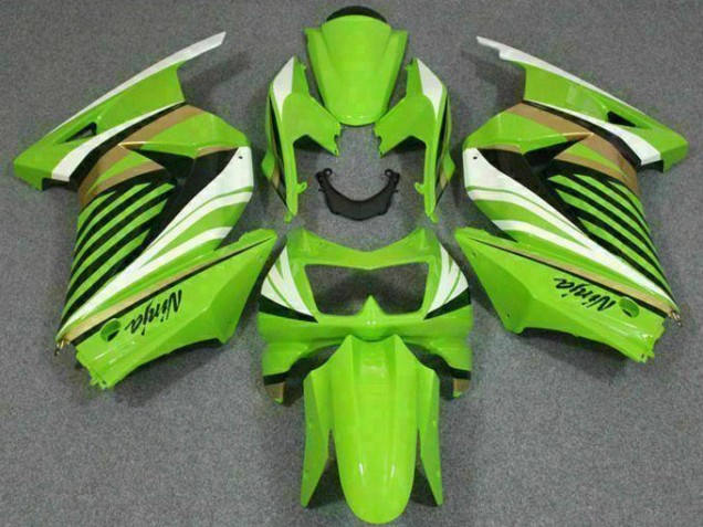Vert Blanc Noir Ninja 08-12 Kawasaki EX250 Carénage Moto Vert Blanc Noir Ninja 08-12 Kawasaki EX250 Carénage Moto