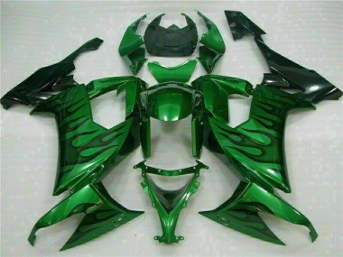 Vert Flamme 08-10 Kawasaki ZX10R Carénage Moto