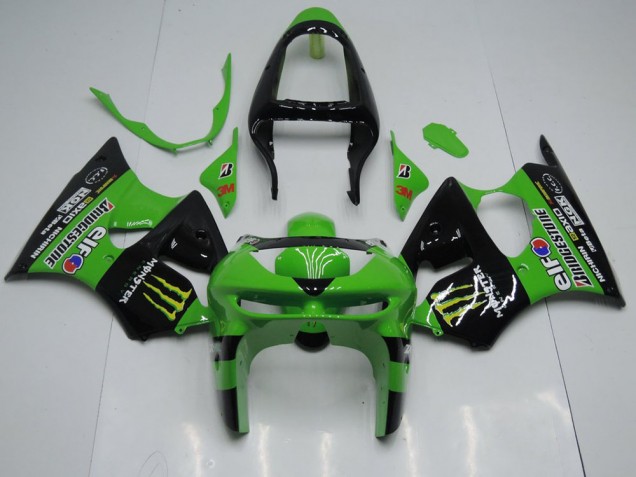 Vert Monster 98-99 Kawasaki ZX6R Carénage Moto Vert Monster 98-99 Kawasaki ZX6R Carénage Moto