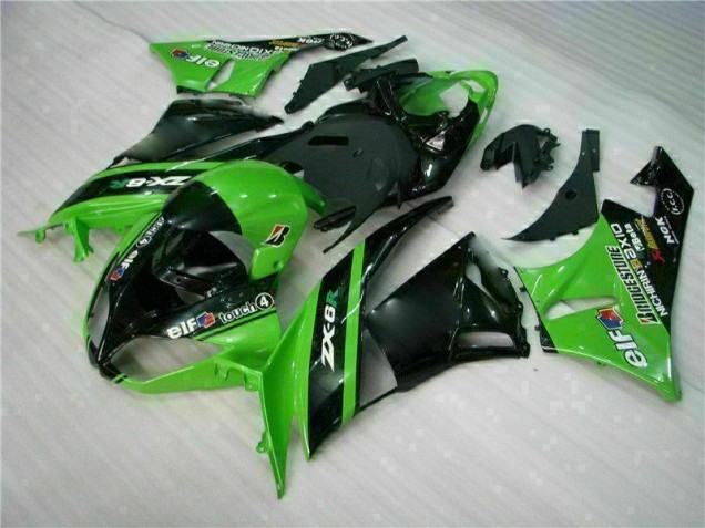 Vert Noir 09-12 Kawasaki ZX6R Carénages Moto Vert Noir 09-12 Kawasaki ZX6R Carénages Moto
