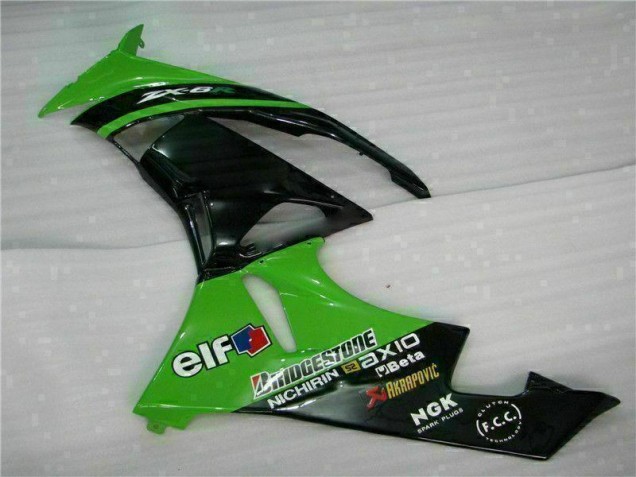 Vert Noir 09-12 Kawasaki ZX6R Carénages Moto Vert Noir 09-12 Kawasaki ZX6R Carénages Moto