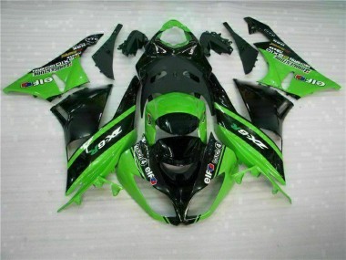 Vert Noir 09-12 Kawasaki ZX6R Carénages Moto