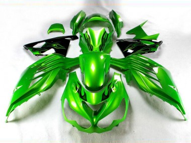 Vert Noir 12-21 Kawasaki ZX14R ZZR1400 Carénage Moto
